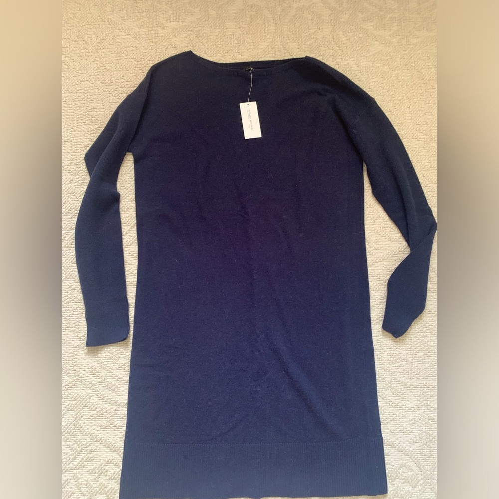 Banana Republic - Navy Cashmere-Blend Sweater Dress